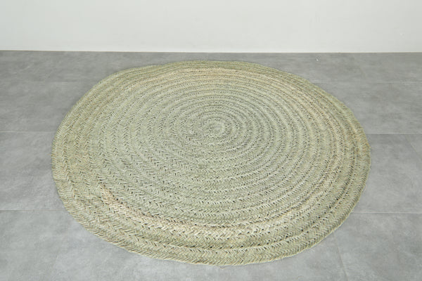 Round Moroccan hassira - 6.2 ft
