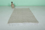 Moroccan Rug – Handwoven Neutral Wool Area Rug | 3.7 x 5.1 FT