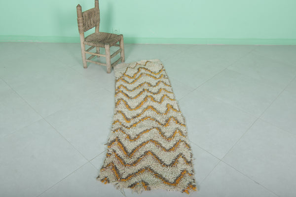 Moroccan Hallway Rug – 1.8 x 5.4 FT | Handwoven Zigzag Design