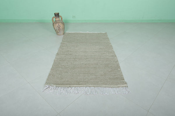3.1 x 5.6 FT Moroccan rug – Handwoven neutral area rug