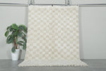 Checkered Moroccan rug 3.3 feet x 4.1 feet