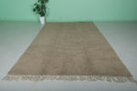 Natural Beige Moroccan Wool Rug - 7.3 x 10.6 ft Handwoven Area Rug