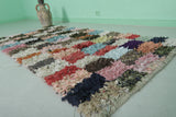 Moroccan Colorful Handmade Boucherouite Rug – 3 x 6.5 FT, Vibrant Patchwork Design