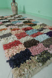 Moroccan Colorful Handmade Boucherouite Rug – 3 x 6.5 FT, Vibrant Patchwork Design