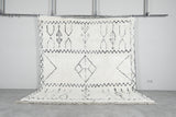 White Handmade Wool Rug 8 X 9 FT Berber Rug