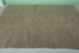 Natural Beige Moroccan Wool Rug - 7.3 x 10.6 ft Handwoven Area Rug