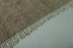 Natural Beige Moroccan Wool Rug - 7.3 x 10.6 ft Handwoven Area Rug