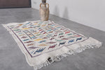 Amazing Flat Woven Berber Moroccan Rug – 3.1 FT x 4.6 FT | Handcrafted Artisan Design