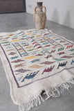 Amazing Flat Woven Berber Moroccan Rug – 3.1 FT x 4.6 FT | Handcrafted Artisan Design