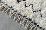 White Handmade Wool Rug 8 X 9 FT Berber Rug