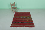 Handwoven Kilim 3.2 FT x 4.7 FT – Authentic Moroccan Rug