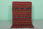 Handwoven Kilim 3.2 FT x 4.7 FT – Authentic Moroccan Rug