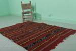Handwoven Kilim 3.2 FT x 4.7 FT – Authentic Moroccan Rug