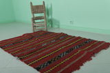 Handwoven Kilim 3.2 FT x 4.7 FT – Authentic Moroccan Rug