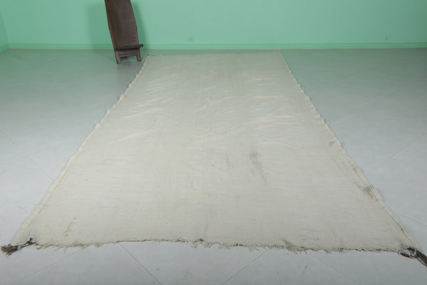 Long flatwoven berber Moroccan rug | Oversized artisan design - 6.2 FT X 14 FT