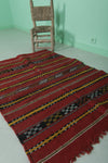 Handwoven Kilim 3.2 FT x 4.7 FT – Authentic Moroccan Rug