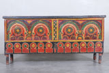 Vintage Moroccan chest  H 23.6 inches x W 49.6 inches x D 13.3 inches