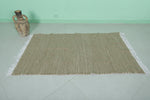 Moroccan Handwoven Rug – Natural Wool Flatweave Carpet | 3.2 x 5.3 FT