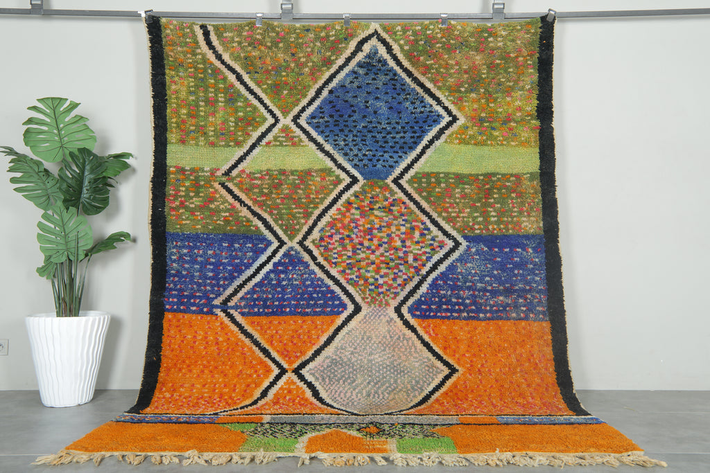 Moroccan rug 7 x 9 feet Colorful rug - Handmade berber rug