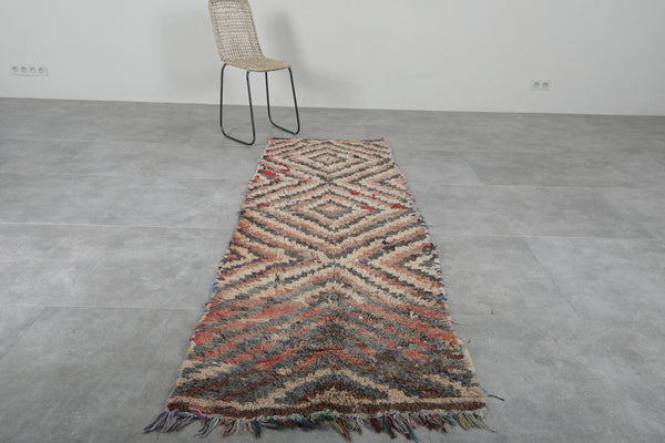 Moroccan Runner Rug – 2.8 x 7.8 FT | Intricate Geometric Design