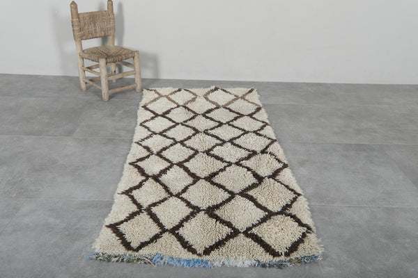 Moroccan berber rug – 2.7 x 5.9 FT | Handwoven diamond pattern