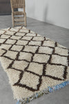 Moroccan Berber Rug – 2.7 x 5.9 FT | Handwoven Diamond Pattern