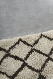 Moroccan Berber Rug – 2.7 x 5.9 FT | Handwoven Diamond Pattern