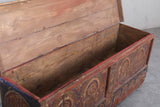Vintage Moroccan chest  H 20.4  inches x W 49.6 inches x D 13.7 inches