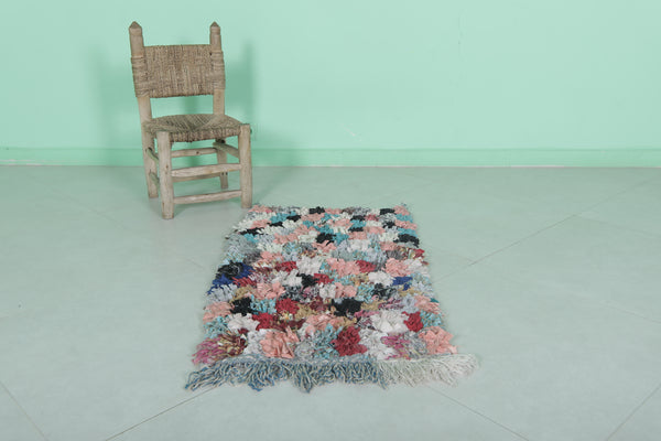 Small boucherouite Moroccan berber rug – 1.8 x 3.3 ft | Colorful handmade decor