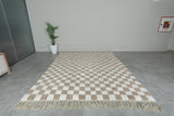 Checkered Moroccan rug 8 feet x 9.9 feet