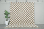 Checkered Moroccan rug 8 feet x 9.9 feet