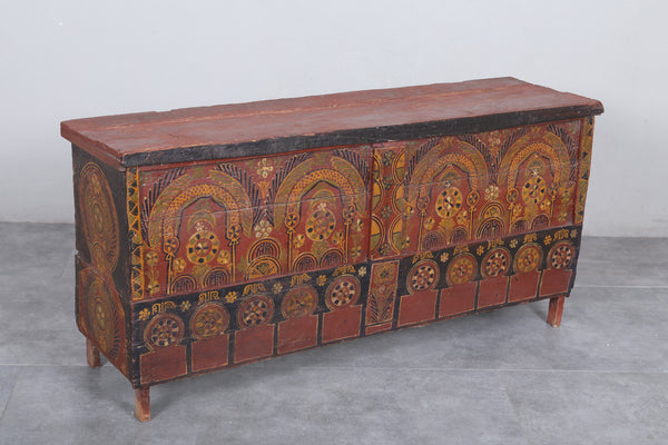 Vintage Moroccan Chest - Ornate Handcrafted Wooden Storage Trunk