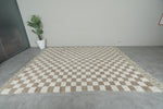 Checkered Moroccan rug 8 feet x 9.9 feet