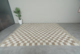 Checkered Moroccan rug 8 feet x 9.9 feet