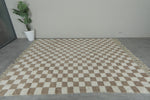 Checkered Moroccan rug 8 feet x 9.9 feet