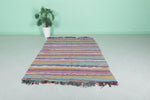 Colorful Flatwoven Berber Moroccan Rug - 4.5 FT X 6.7 FT