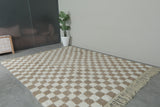 Checkered Moroccan rug 8 feet x 9.9 feet