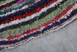 Long handmade bouchrouite Moroccan rug 1.8 FT X 6.7 FT