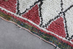 Entryway boucherouite berber carpet  3.5 FT X 8.6 FT