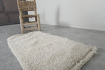 Small Handmade Moroccan Rug – 1.7 FT x 3.2 FT | Plush White Accent Rug