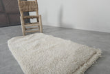 Small Handmade Moroccan Rug – 1.7 FT x 3.2 FT | Plush White Accent Rug