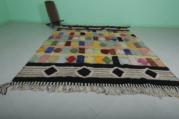 Colorful handmade Moroccan berber rug – 8 x 11.1 ft | Authentic wool area rug