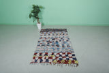 Berber Boucherouite Moroccan Hallway Rug - 4 FT x 6.6 FT | Colorful Handmade Carpet