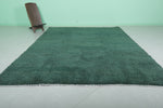 8 x 9.8 ft Moroccan Beni Ourain Rug - Deep Green Wool with Minimalist Charm