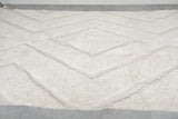 6.8 FT × 13.3 FT Moroccan Rug - Handwoven Ivory with Geometric Pattern