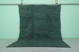 8 x 9.8 ft Moroccan Beni Ourain Rug - Deep Green Wool with Minimalist Charm