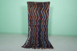 Handmade Wool Azilal Hallway Rug - Moroccan Zigzag Pattern, 3.1 FT X 8.3 FT