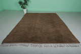 Authentic Moroccan Rug – 8 x 10 ft Earthy Brown Shag
