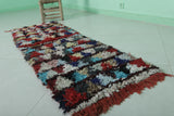 Colorful Moroccan Berber Boucherouite Runner Rug - 1.9 FT x 6.2 FT | Handmade Boho Decor