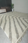 Striped Tribal Wool Rug – 8.5 x 11.5 ft Modern Moroccan Rug